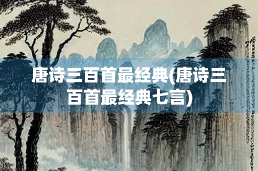 唐诗三百首最经典(唐诗三百首最经典七言)