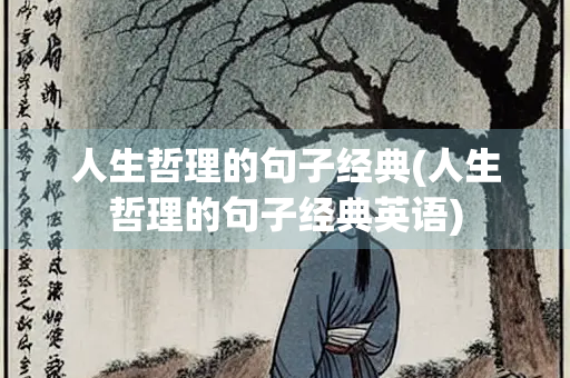 人生哲理的句子经典(人生哲理的句子经典英语)