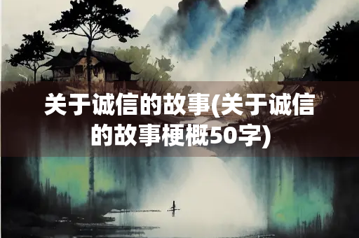 关于诚信的故事(关于诚信的故事梗概50字)