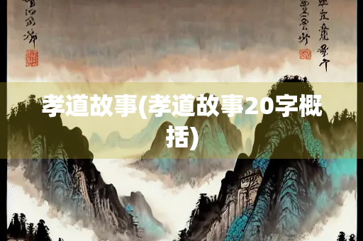 孝道故事(孝道故事20字概括)