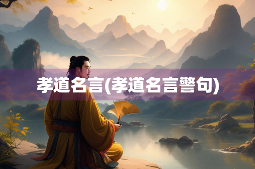 孝道名言(孝道名言警句) 孝道名言(孝道名言警句)