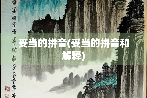 妥当的拼音(妥当的拼音和解释) 妥当的拼音(妥当的拼音和解释)
