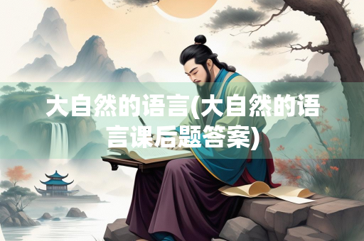 大自然的语言(大自然的语言课后题答案)