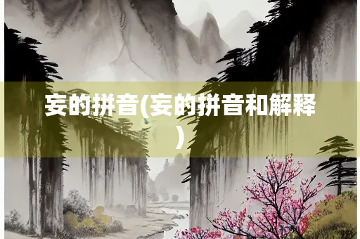 妄的拼音(妄的拼音和解释)