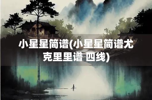 小星星简谱(小星星简谱尤克里里谱 四线)