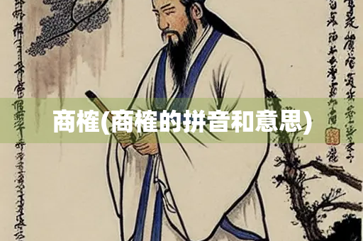 商榷(商榷的拼音和意思)
