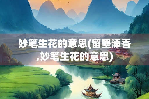 妙笔生花的意思(留墨添香,妙笔生花的意思)