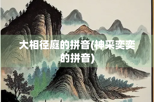 大相径庭的拼音(神采奕奕的拼音) 大相径庭的拼音(神采奕奕的拼音)