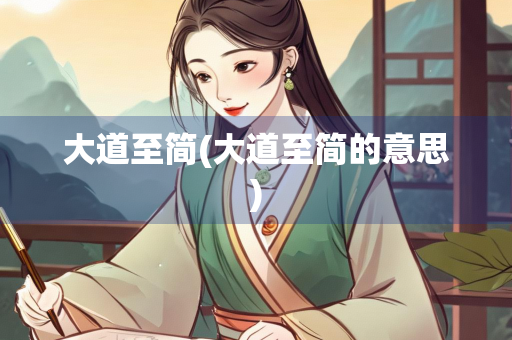 大道至简(大道至简的意思)