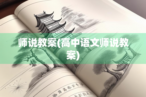 师说教案(高中语文师说教案)