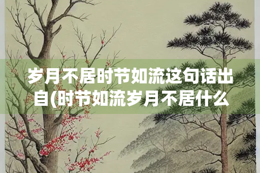 岁月不居时节如流这句话出自(时节如流岁月不居什么意思)