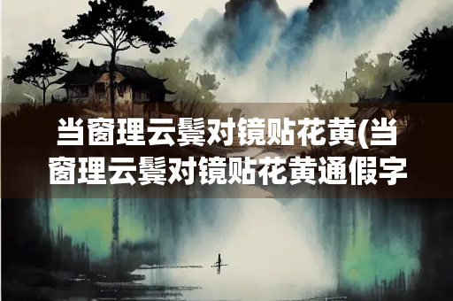 当窗理云鬓对镜贴花黄(当窗理云鬓对镜贴花黄通假字)