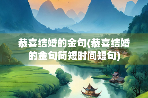 恭喜结婚的金句(恭喜结婚的金句简短时间短句)