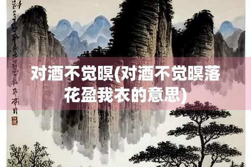 对酒不觉暝(对酒不觉暝落花盈我衣的意思)