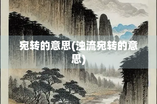 宛转的意思(浊流宛转的意思)