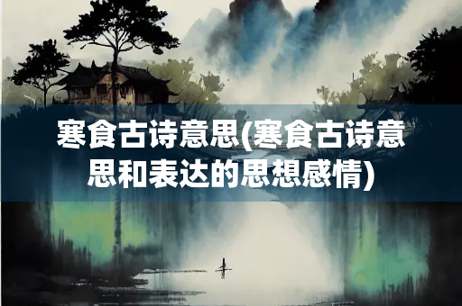 寒食古诗意思(寒食古诗意思和表达的思想感情)