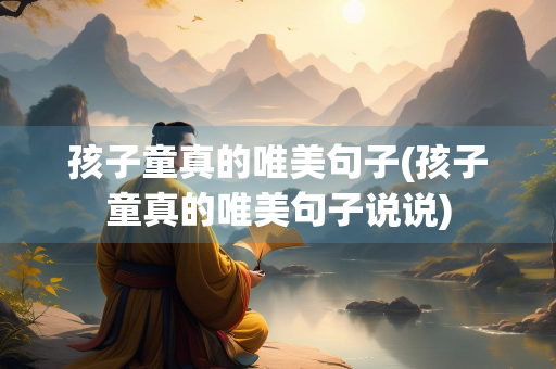 孩子童真的唯美句子(孩子童真的唯美句子说说)