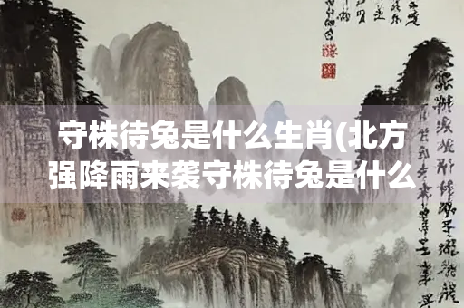 守株待兔是什么生肖(北方强降雨来袭守株待兔是什么生肖) 守株待兔是什么生肖(北方强降雨来袭守株待兔是什么生肖)