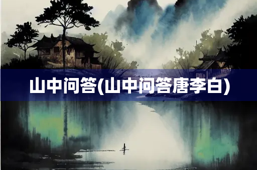 山中问答(山中问答唐李白)