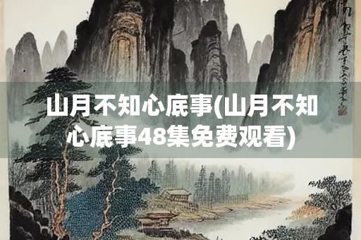 山月不知心底事(山月不知心底事48集免费观看)