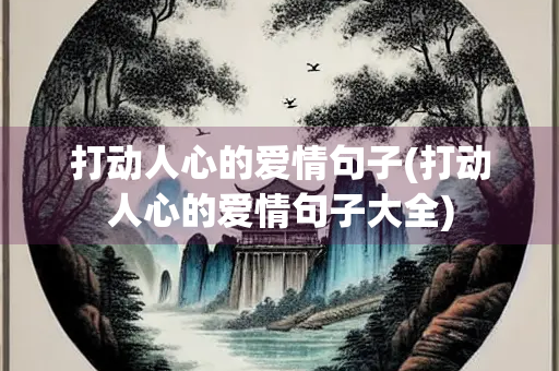 打动人心的爱情句子(打动人心的爱情句子大全) 打动人心的爱情句子(打动人心的爱情句子大全)
