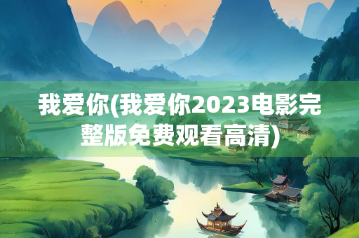 我爱你(我爱你2023电影完整版免费观看高清) 我爱你(我爱你2023电影完整版免费观看高清)