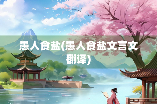 愚人食盐(愚人食盐文言文翻译)