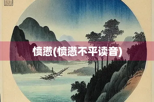 愤懑(愤懑不平读音)