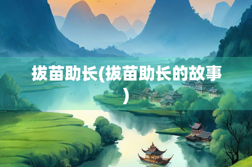 拔苗助长(拔苗助长的故事) 拔苗助长(拔苗助长的故事)