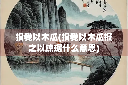 投我以木瓜(投我以木瓜报之以琼琚什么意思)