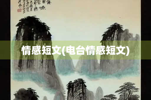 情感短文(电台情感短文)