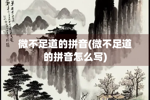 微不足道的拼音(微不足道的拼音怎么写) 微不足道的拼音(微不足道的拼音怎么写)