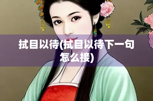 拭目以待(拭目以待下一句怎么接)