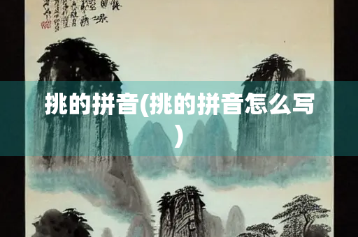 挑的拼音(挑的拼音怎么写)