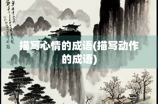 描写心情的成语(描写动作的成语)