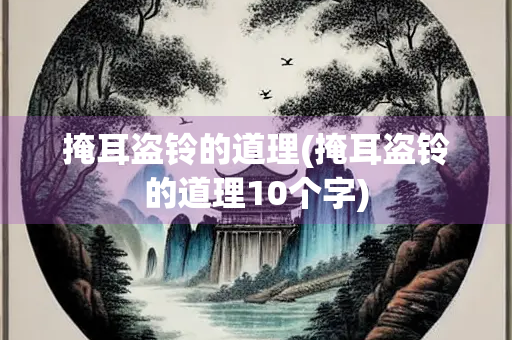 掩耳盗铃的道理(掩耳盗铃的道理10个字)