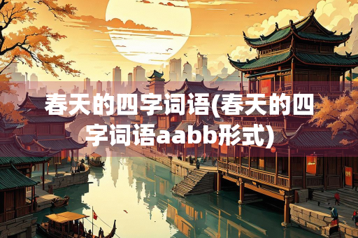 春天的四字词语(春天的四字词语aabb形式)