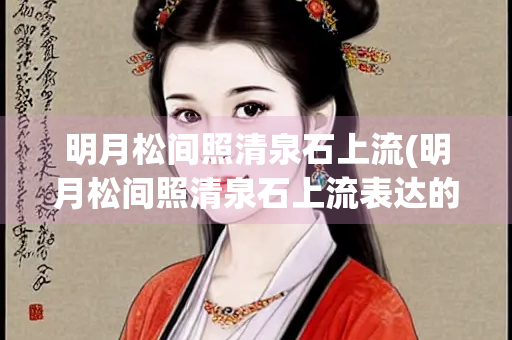 明月松间照清泉石上流(明月松间照清泉石上流表达的情感)