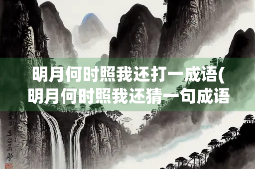 明月何时照我还打一成语(明月何时照我还猜一句成语)