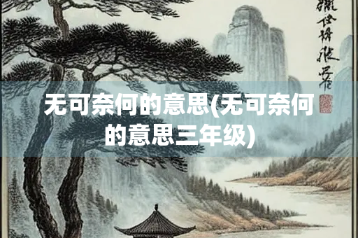 无可奈何的意思(无可奈何的意思三年级) 无可奈何的意思(无可奈何的意思三年级)