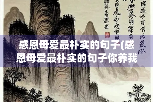 感恩母爱最朴实的句子(感恩母爱最朴实的句子你养我小,我陪你老)
