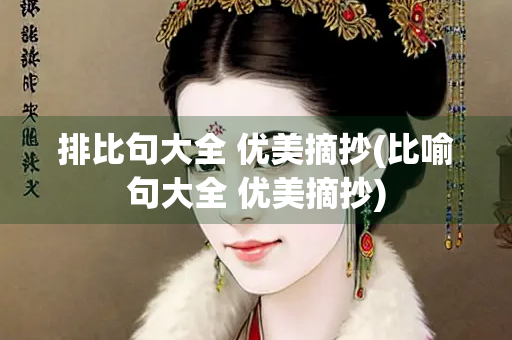 排比句大全 优美摘抄(比喻句大全 优美摘抄)