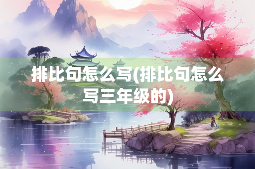 排比句怎么写(排比句怎么写三年级的) 排比句怎么写(排比句怎么写三年级的)