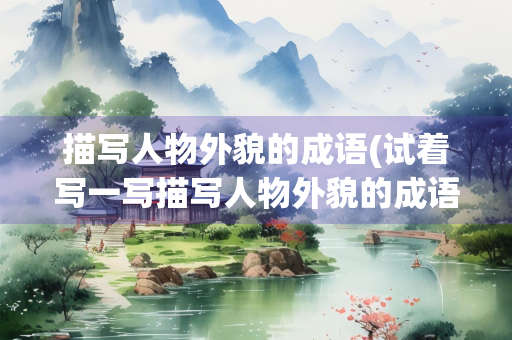 描写人物外貌的成语(试着写一写描写人物外貌的成语)