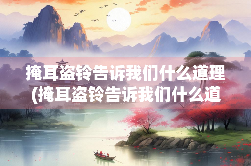 掩耳盗铃告诉我们什么道理(掩耳盗铃告诉我们什么道理三年级)