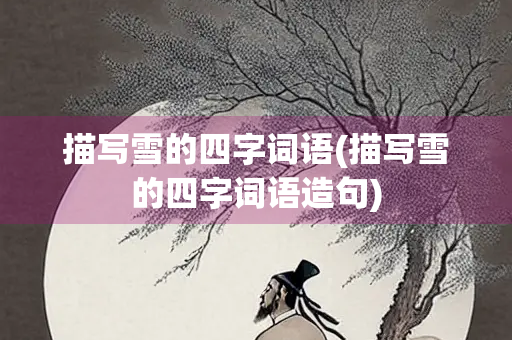 描写雪的四字词语(描写雪的四字词语造句)