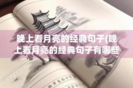 晚上看月亮的经典句子(晚上看月亮的经典句子有哪些)