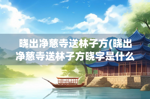 晓出净慈寺送林子方(晓出净慈寺送林子方晓字是什么意思)