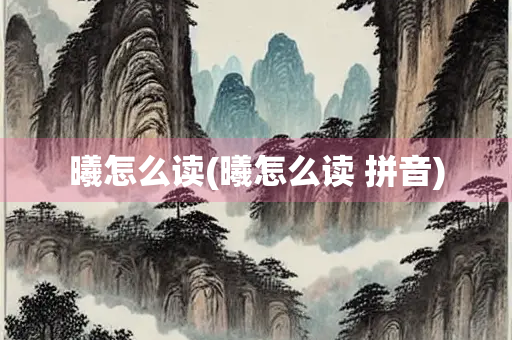 曦怎么读(曦怎么读 拼音)
