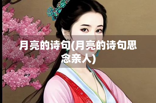 月亮的诗句(月亮的诗句思念亲人)